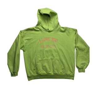 Lonely Ghost I Love You Say It Back Hoodie Neon Green Graphic Sweatshirt XL